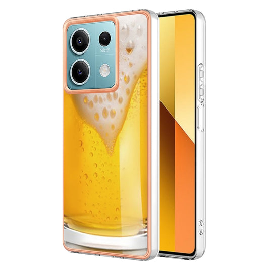 For Xiaomi Redmi Note 13 5G Electroplating Marble Dual-side IMD Phone Case(Draft Beer) - Xiaomi Cases by buy2fix | Online Shopping UK | buy2fix