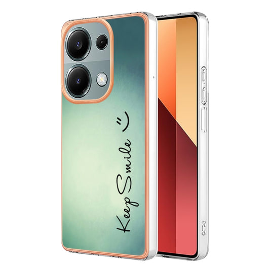For Xiaomi Redmi Note 13 Pro 4G/Poco M6 Pro 4G Electroplating Marble Dual-side IMD Phone Case(Smile) - Xiaomi Cases by buy2fix | Online Shopping UK | buy2fix