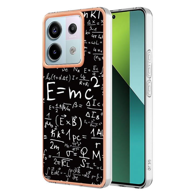 For Xiaomi Redmi Note 13 Pro 5G Global Electroplating Marble Dual-side IMD Phone Case(Equation) - Xiaomi Cases by buy2fix | Online Shopping UK | buy2fix
