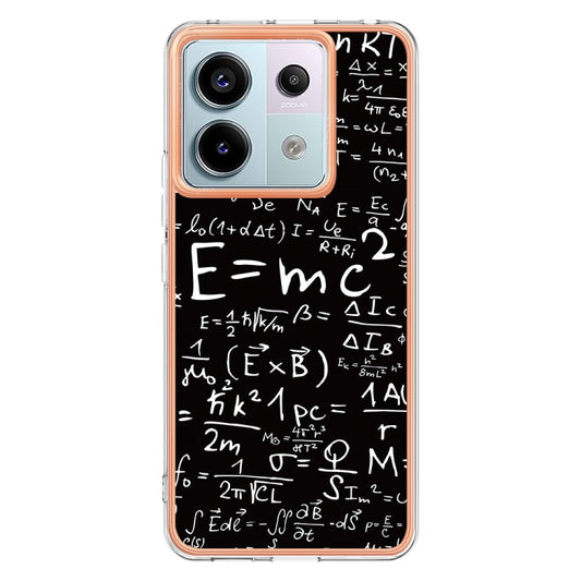 For Xiaomi Redmi Note 13 Pro 5G Global Electroplating Marble Dual-side IMD Phone Case(Equation) - Xiaomi Cases by buy2fix | Online Shopping UK | buy2fix
