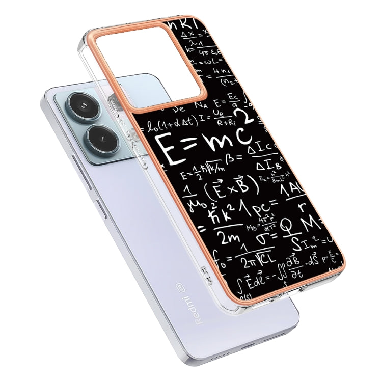 For Xiaomi Redmi Note 13 Pro 5G Global Electroplating Marble Dual-side IMD Phone Case(Equation) - Xiaomi Cases by buy2fix | Online Shopping UK | buy2fix