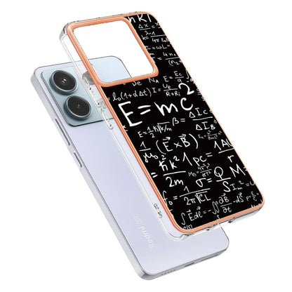 For Xiaomi Redmi Note 13 Pro 5G Global Electroplating Marble Dual-side IMD Phone Case(Equation) - Xiaomi Cases by buy2fix | Online Shopping UK | buy2fix