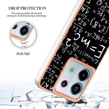 For Xiaomi Redmi Note 13 Pro 5G Global Electroplating Marble Dual-side IMD Phone Case(Equation) - Xiaomi Cases by buy2fix | Online Shopping UK | buy2fix
