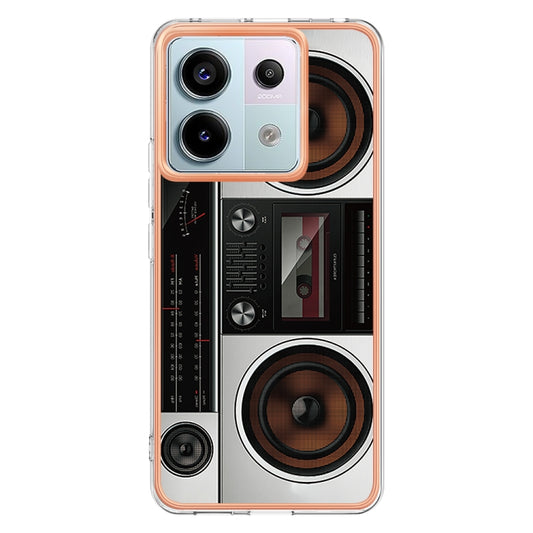 For Xiaomi Redmi Note 13 Pro 5G Global Electroplating Marble Dual-side IMD Phone Case(Retro Radio) - Xiaomi Cases by buy2fix | Online Shopping UK | buy2fix