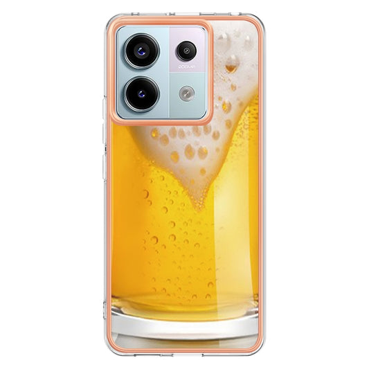 For Xiaomi Redmi Note 13 Pro 5G Global Electroplating Marble Dual-side IMD Phone Case(Draft Beer) - Xiaomi Cases by buy2fix | Online Shopping UK | buy2fix