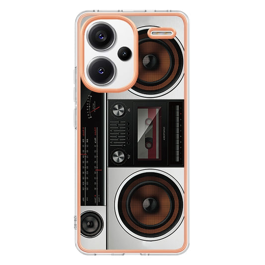 For Xiaomi Redmi Note 13 Pro+ 5G Electroplating Marble Dual-side IMD Phone Case(Retro Radio) - Xiaomi Cases by buy2fix | Online Shopping UK | buy2fix