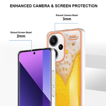 For Xiaomi Redmi Note 13 Pro+ 5G Electroplating Marble Dual-side IMD Phone Case(Draft Beer) - Xiaomi Cases by buy2fix | Online Shopping UK | buy2fix