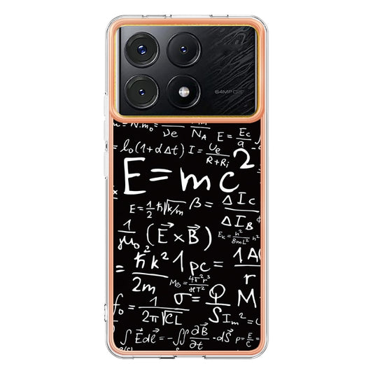 For Xiaomi Poco X6 Pro / Redmi K70E Electroplating Marble Dual-side IMD Phone Case(Equation) - Xiaomi Cases by buy2fix | Online Shopping UK | buy2fix