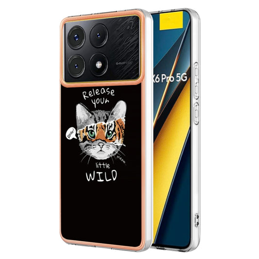 For Xiaomi Poco X6 Pro / Redmi K70E Electroplating Marble Dual-side IMD Phone Case(Natural Growth) - Xiaomi Cases by buy2fix | Online Shopping UK | buy2fix