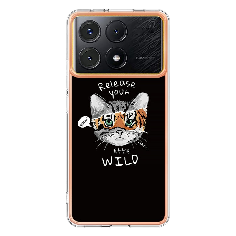 For Xiaomi Poco X6 Pro / Redmi K70E Electroplating Marble Dual-side IMD Phone Case(Natural Growth) - Xiaomi Cases by buy2fix | Online Shopping UK | buy2fix