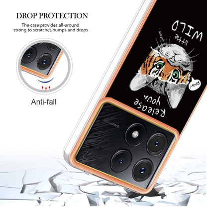 For Xiaomi Poco X6 Pro / Redmi K70E Electroplating Marble Dual-side IMD Phone Case(Natural Growth) - Xiaomi Cases by buy2fix | Online Shopping UK | buy2fix