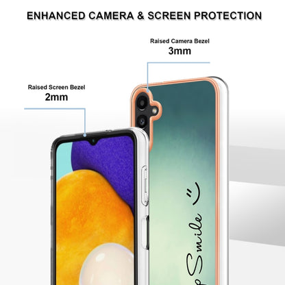 For Samsung Galaxy A55 5G Electroplating Marble Dual-side IMD Phone Case(Smile) by buy2fix