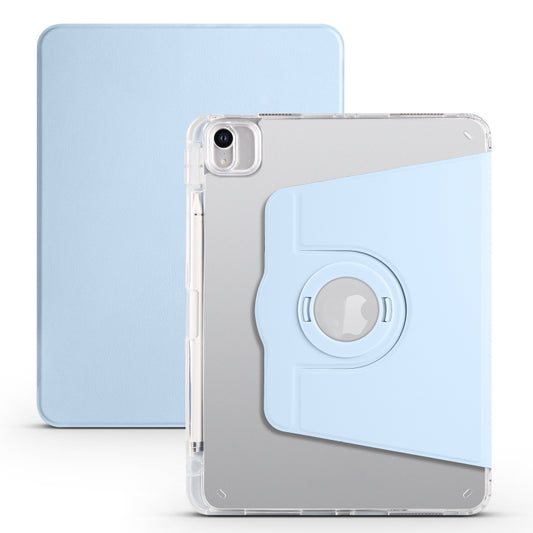 For iPad Pro 11 2022 / Air 10.9 2022 Clear Acrylic 360 Rotation Detachable Leather Tablet Case(Ice Blue) - iPad Pro 11 (2022/2021) Cases by buy2fix | Online Shopping UK | buy2fix