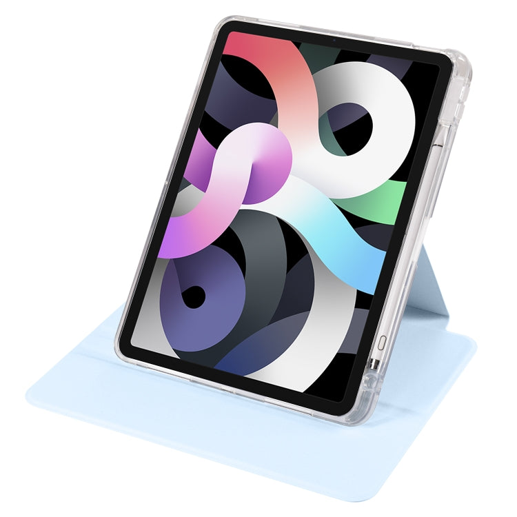 For iPad Pro 11 2022 / Air 10.9 2022 Clear Acrylic 360 Rotation Detachable Leather Tablet Case(Ice Blue) - iPad Pro 11 (2022/2021) Cases by buy2fix | Online Shopping UK | buy2fix