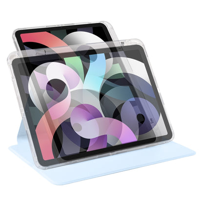 For iPad Pro 11 2022 / Air 10.9 2022 Clear Acrylic 360 Rotation Detachable Leather Tablet Case(Ice Blue) - iPad Pro 11 (2022/2021) Cases by buy2fix | Online Shopping UK | buy2fix