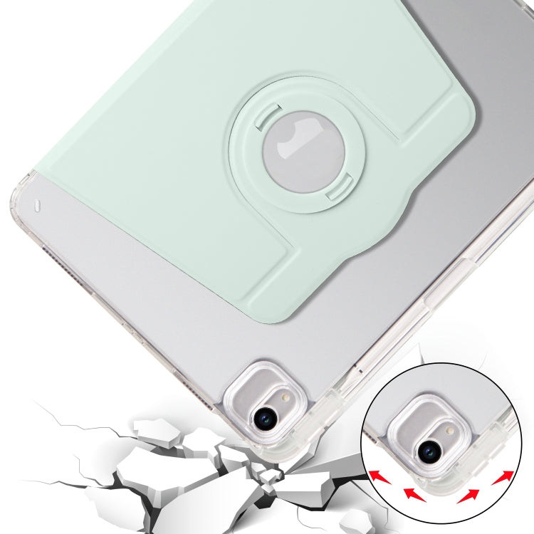 For iPad Air 11 2025 / 2024 Clear Acrylic 360 Rotation Detachable Leather Tablet Case(Light Green) - iPad Air 11 2025 / 2024 Cases by buy2fix | Online Shopping UK | buy2fix