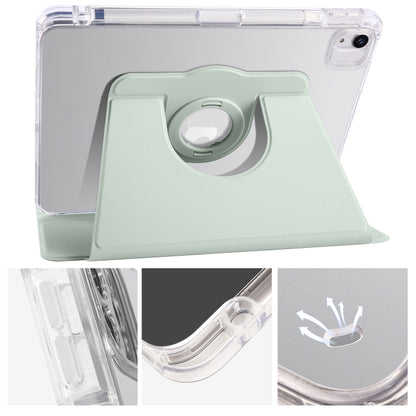 For iPad Air 13 2025 / 2024 Clear Acrylic 360 Rotation Detachable Leather Tablet Case(Light Green) - iPad Air 13 2025 / 2024 Cases by buy2fix | Online Shopping UK | buy2fix