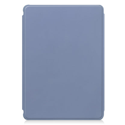 For Samsung Galaxy Tab S9 360 Rotation Transparent Smart Leather Case with Keyboard(Lavender) - Galaxy Tab S9 Cases by buy2fix | Online Shopping UK | buy2fix