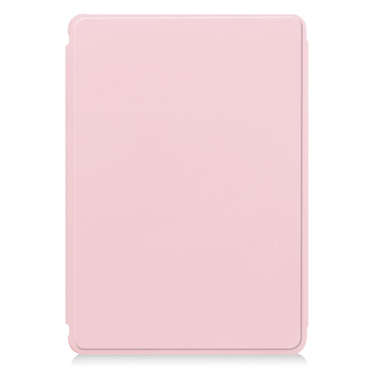 For Samsung Galaxy Tab S9+ 360 Rotation Transparent Smart Leather Case with Keyboard(Pink) - Galaxy Tab S9+ Cases by buy2fix | Online Shopping UK | buy2fix