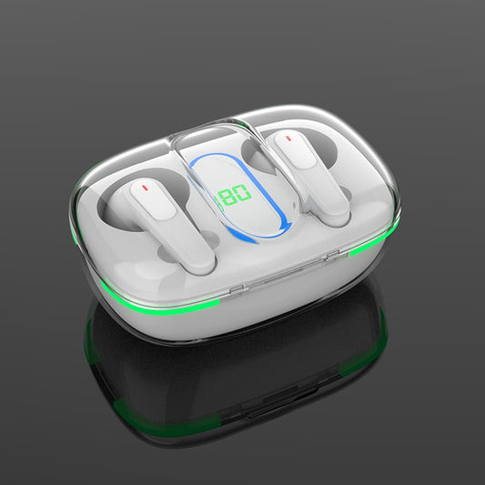 Pro 70 Intelligent Digital Display V5.3 Bluetooth Earphones (White) - Bluetooth Earphone by buy2fix | Online Shopping UK | buy2fix