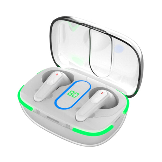 Pro 70 Intelligent Digital Display V5.3 Bluetooth Earphones (White) - Bluetooth Earphone by buy2fix | Online Shopping UK | buy2fix