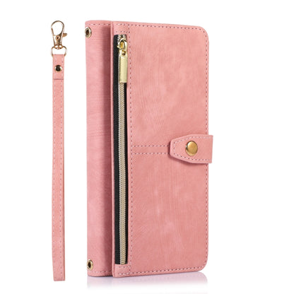 For Google Pixel 7a Dream 9-Card Wallet Zipper Bag Leather Phone Case(Pink) by buy2fix