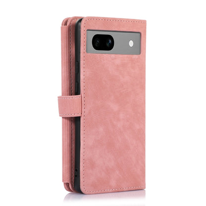 For Google Pixel 7a Dream 9-Card Wallet Zipper Bag Leather Phone Case(Pink) by buy2fix
