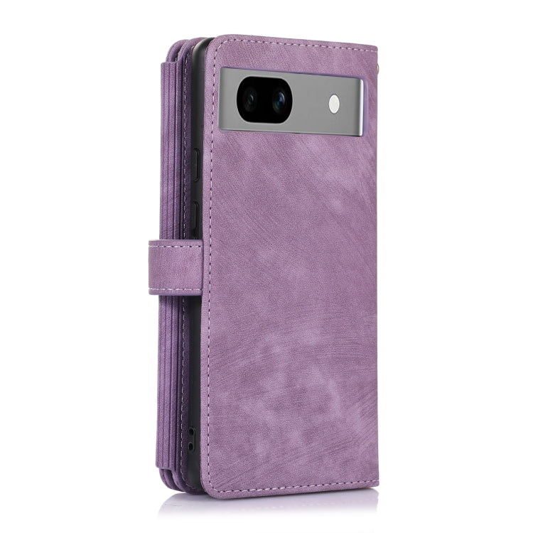 For Google Pixel 7a Dream 9-Card Wallet Zipper Bag Leather Phone Case(Purple) by buy2fix