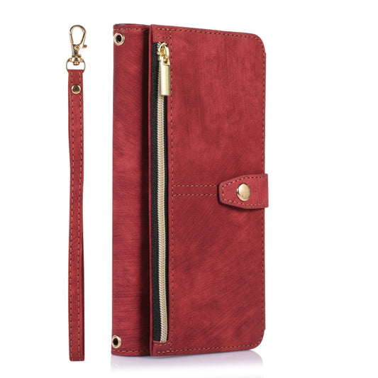 For Google Pixel 7 Pro Dream 9-Card Wallet Zipper Bag Leather Phone Case(Red) by buy2fix