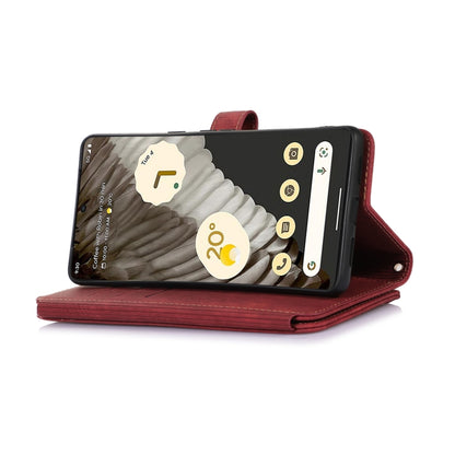 For Google Pixel 7 Pro Dream 9-Card Wallet Zipper Bag Leather Phone Case(Red) by buy2fix