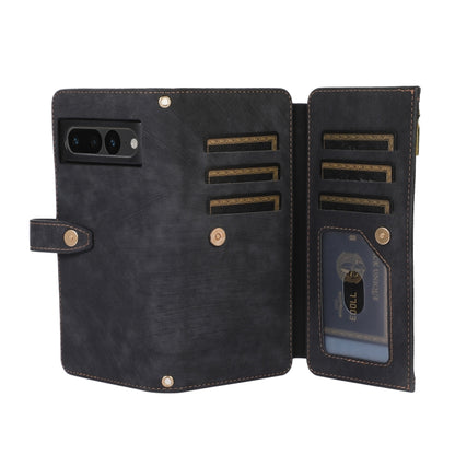 For Google Pixel 7 Pro Dream 9-Card Wallet Zipper Bag Leather Phone Case(Black) by buy2fix