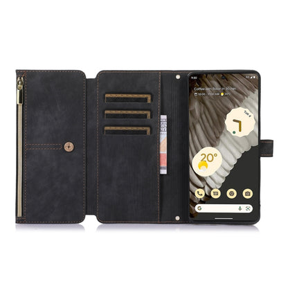 For Google Pixel 7 Pro Dream 9-Card Wallet Zipper Bag Leather Phone Case(Black) by buy2fix