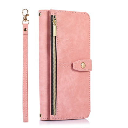 For Google Pixel 7 Pro Dream 9-Card Wallet Zipper Bag Leather Phone Case(Pink) by buy2fix