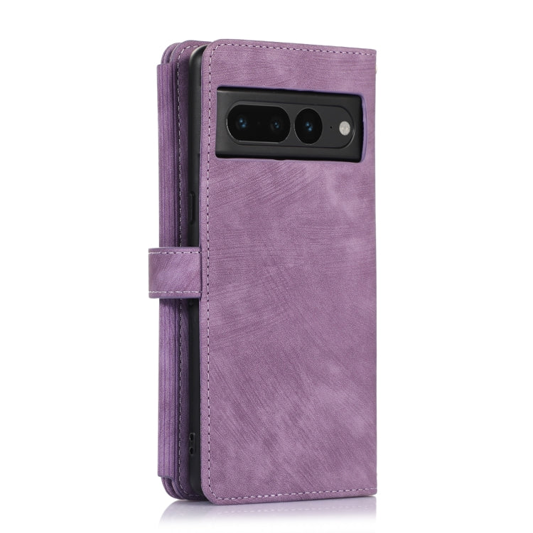 For Google Pixel 7 Pro Dream 9-Card Wallet Zipper Bag Leather Phone Case(Purple) by buy2fix