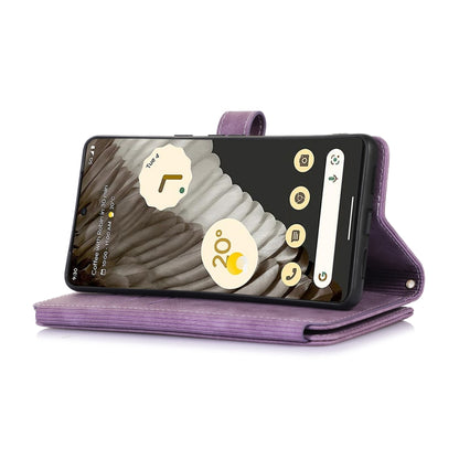 For Google Pixel 7 Pro Dream 9-Card Wallet Zipper Bag Leather Phone Case(Purple) by buy2fix