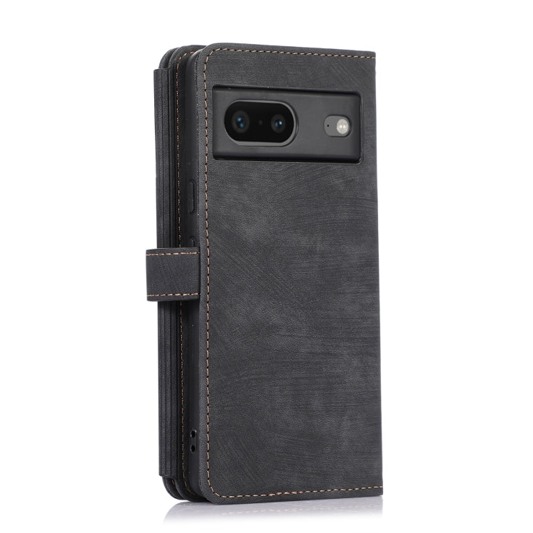 For Google Pixel 7 Dream 9-Card Wallet Zipper Bag Leather Phone Case(Black) by buy2fix