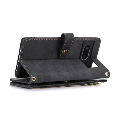 For Google Pixel 7 Dream 9-Card Wallet Zipper Bag Leather Phone Case(Black) by buy2fix