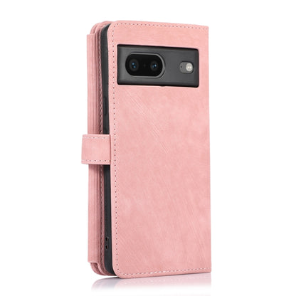 For Google Pixel 7 Dream 9-Card Wallet Zipper Bag Leather Phone Case(Pink) by buy2fix