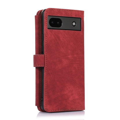 For Google Pixel 6a Dream 9-Card Wallet Zipper Bag Leather Phone Case(Red) by buy2fix