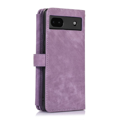 For Google Pixel 6a Dream 9-Card Wallet Zipper Bag Leather Phone Case(Purple) by buy2fix