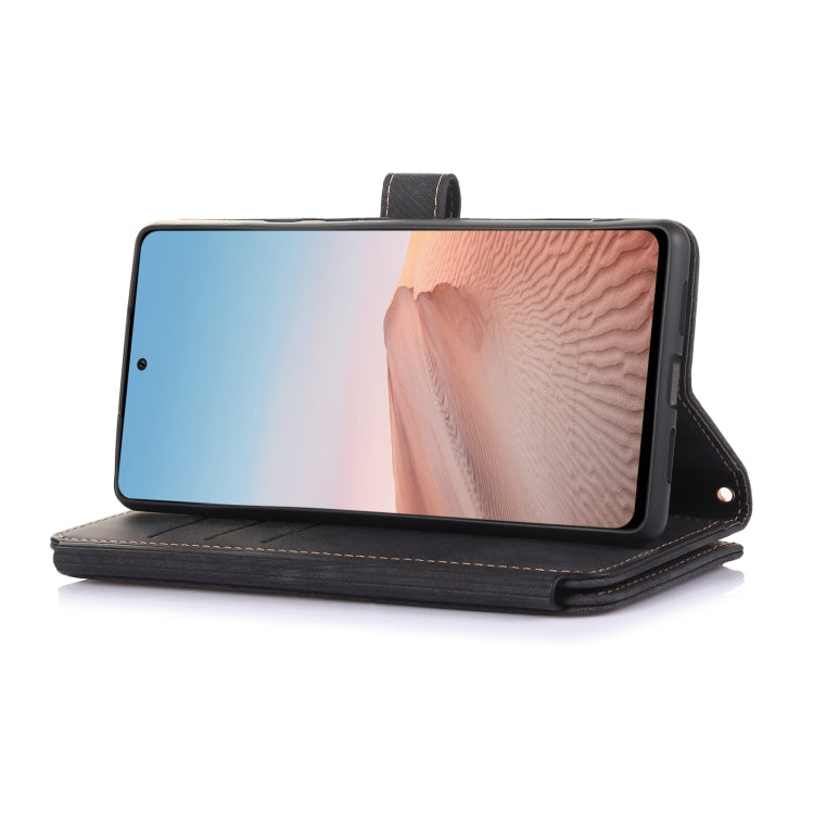 For Google Pixel 6 Dream 9-Card Wallet Zipper Bag Leather Phone Case(Black) by buy2fix