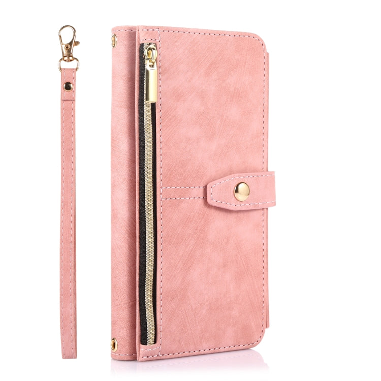 For Google Pixel 6 Dream 9-Card Wallet Zipper Bag Leather Phone Case(Pink) by buy2fix