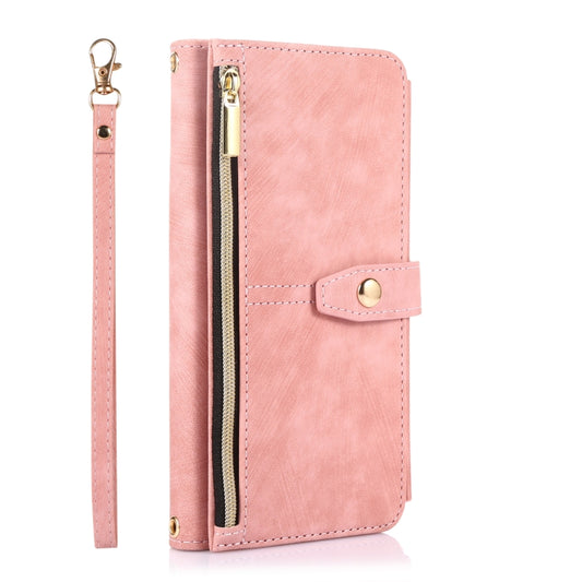 For Google Pixel 6 Dream 9-Card Wallet Zipper Bag Leather Phone Case(Pink) by buy2fix