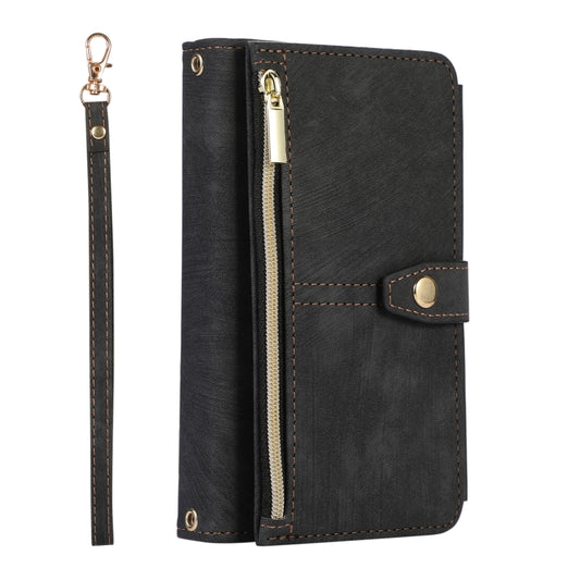 For Google Pixel Fold Dream 9-Card Wallet Zipper Bag Leather Phone Case(Black) by buy2fix