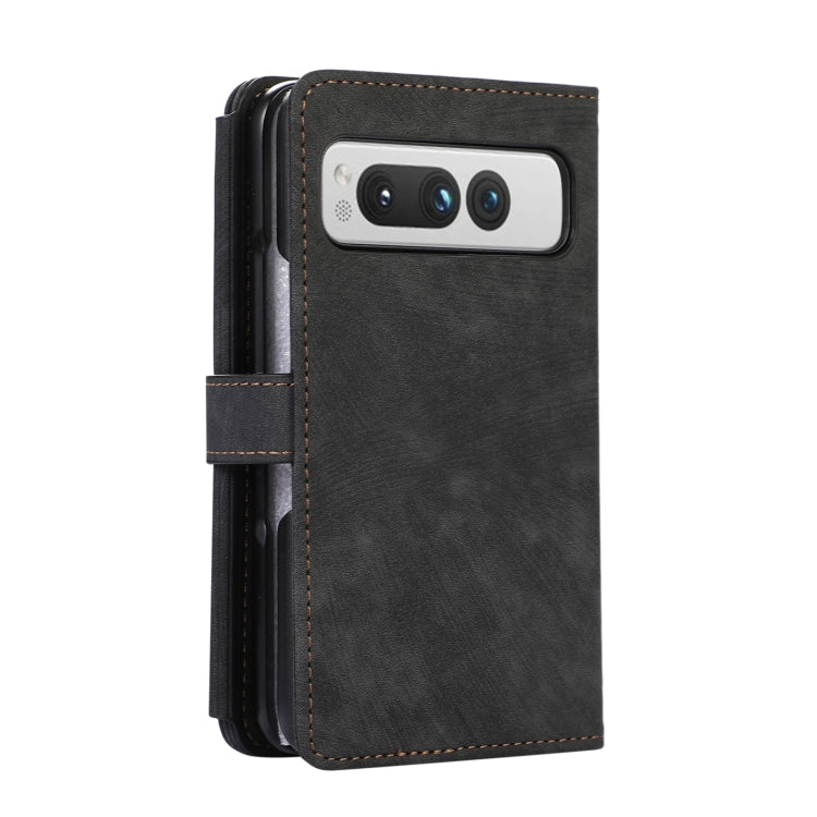 For Google Pixel Fold Dream 9-Card Wallet Zipper Bag Leather Phone Case(Black) by buy2fix