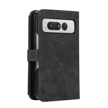 For Google Pixel Fold Dream 9-Card Wallet Zipper Bag Leather Phone Case(Black) by buy2fix