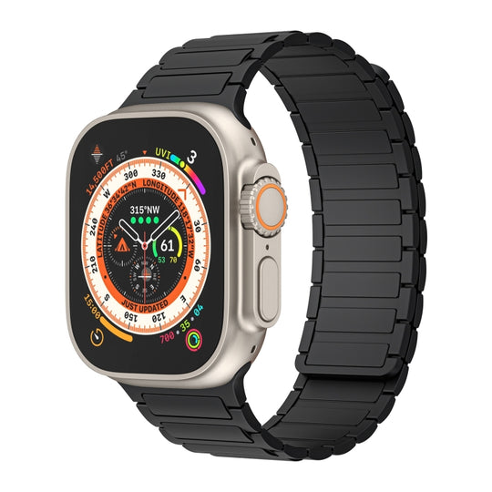 For Apple Watch Ultra 2 49mm Magnetic Loop Silicone Watch Band(Black)