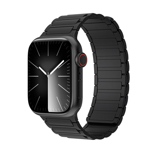 For Apple Watch SE 2023 44mm Magnetic Loop Silicone Watch Band(Black)