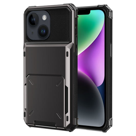 For iPhone 15 Scratch-Resistant Shockproof Heavy Duty Rugged Armor Phone Case(Black) - iPhone 15 Cases by buy2fix | Online Shopping UK | buy2fix