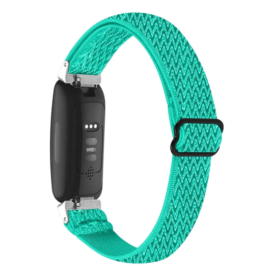 For Fitbit Inspire 3 Buckle Wave Braided Nylon Watch Band(Teal)